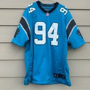 Rare! Carolina Panthers Nike On Field NFL Jersey #94 Kony Ealy Men Sz Large
